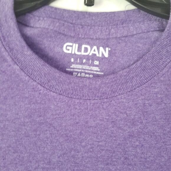 Gildan Purple Drinking & Baseball T-Shirt - Picture 2 of 6